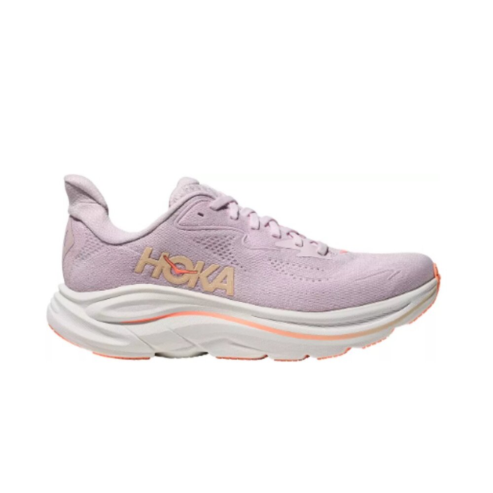 Women's Clifton 10 Hoka Running Shoes - Lilac Cream/Tangerine Glow